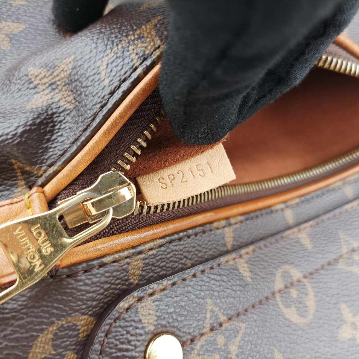 Pre-owned Louis Vuitton OLYMPE Brown×Avane Monogram Canvas×calf leather M40925 handbag | stylenewstar