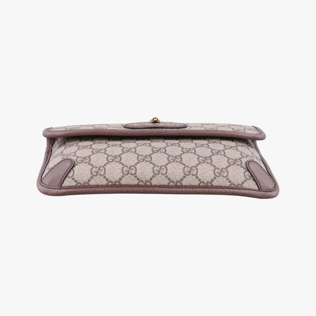 Pre-owned Gucci NEO VINTAGE GG Supreme beige x Brown PVC coated canvas×Leather 493930 bum bag/waist bag | stylenewstar