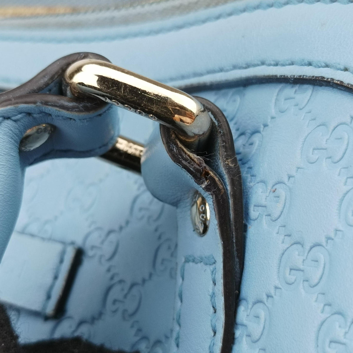 Microguccissima Blue Leather 449654 G021871998マイクログッチシマ ブルー レザー 449654 G021871998