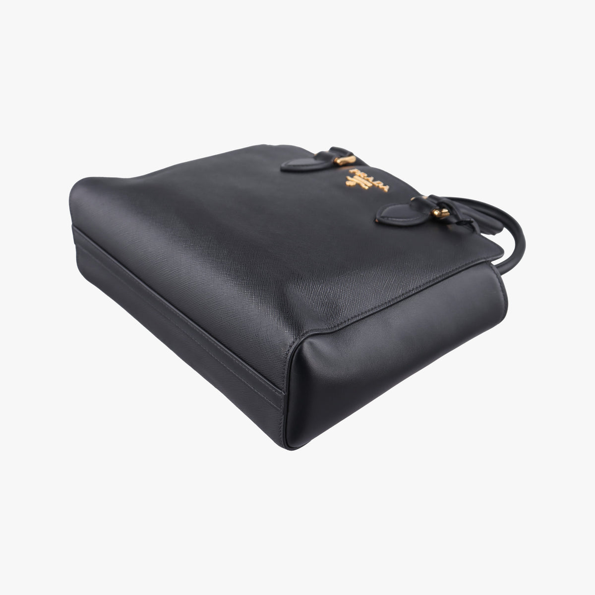 Pre-owned Prada Monochrome Black SAFFIANO Leather 1BA113 shoulderbag | stylenewstar