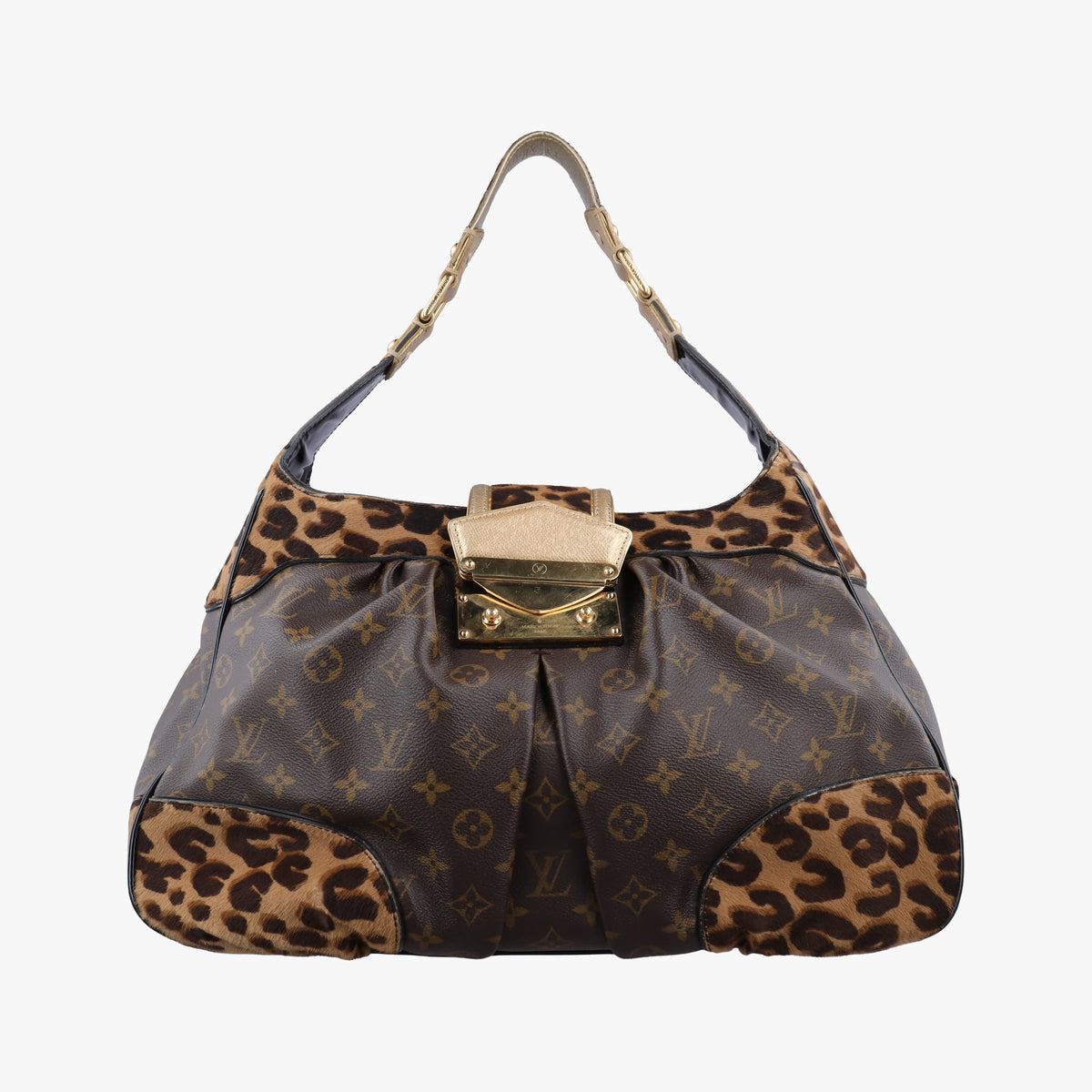 Leopard Polly Monogram Leopard Python leather×pony M95282 AR1006ヒョウ ポリー モノグラム レオパード パイソンレザー×ハラコ M95282 AR1006