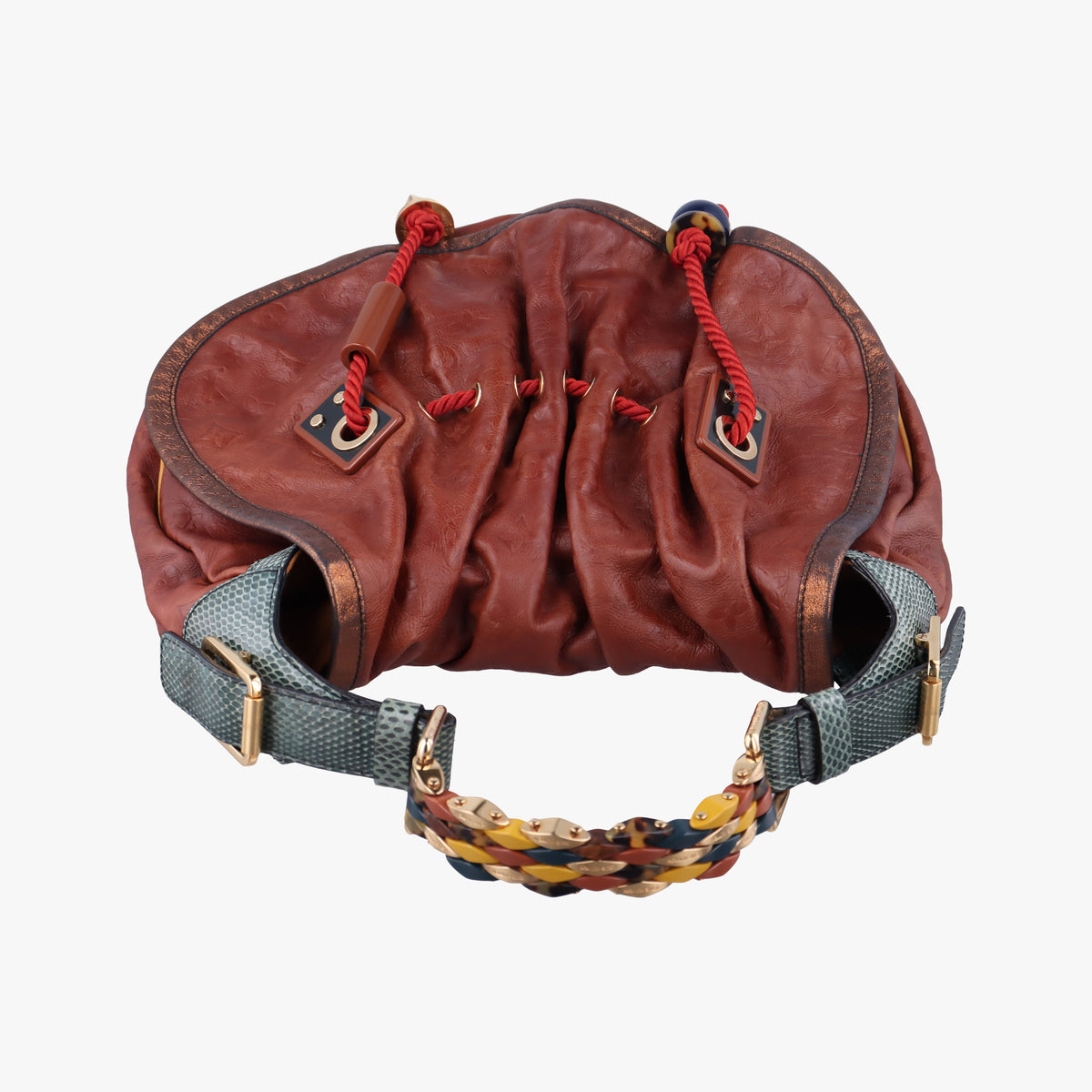 Secondhand Louis Vuitton Kalahari GM Brown Monogram Epice ×Python M97002 shoulderbag | stylenewstar