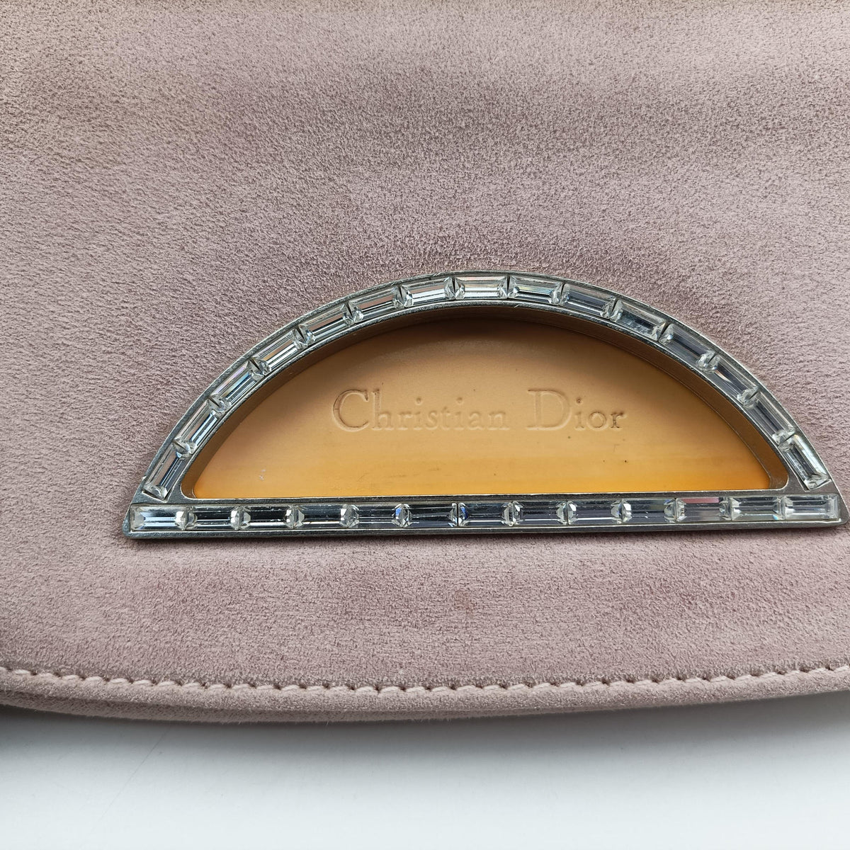 Secondhand Christian Dior Marispearl Pink Suede shoulderbag | stylenewstar