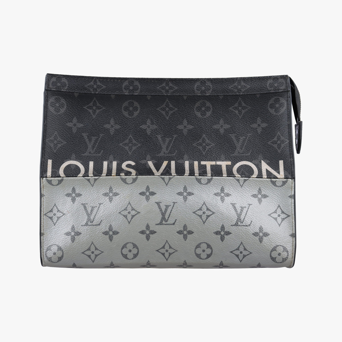 Pochette Voyage MM Black x Silver Monogram Split M63039 SP1128ポシェット ヴォワヤージュ MM ブラック x シルバー モノグラム スプリット M63039 SP1128
