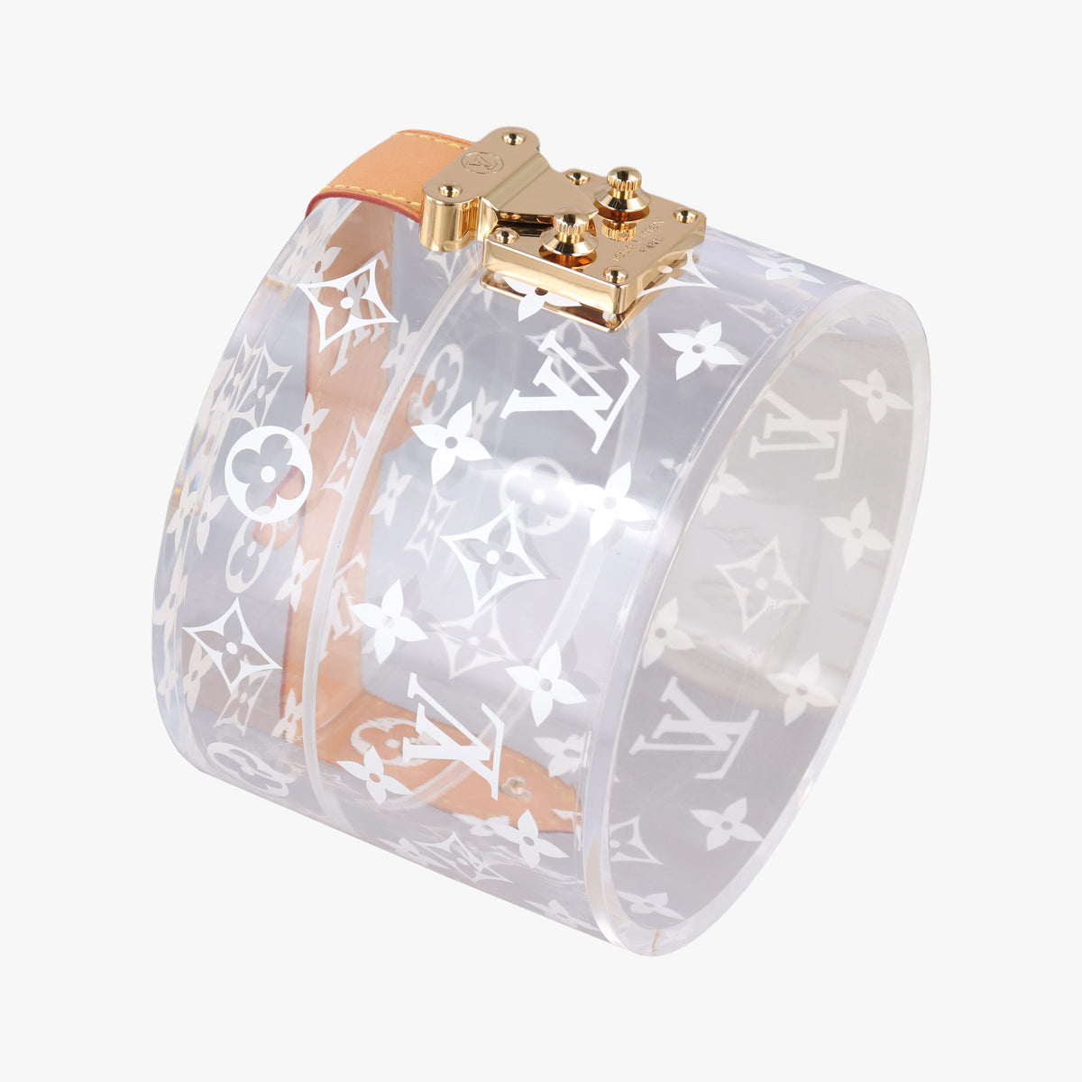 Pre-owned Louis Vuitton Box Scott Transparent Monogram Plexiglass clutchbag | stylenewstar