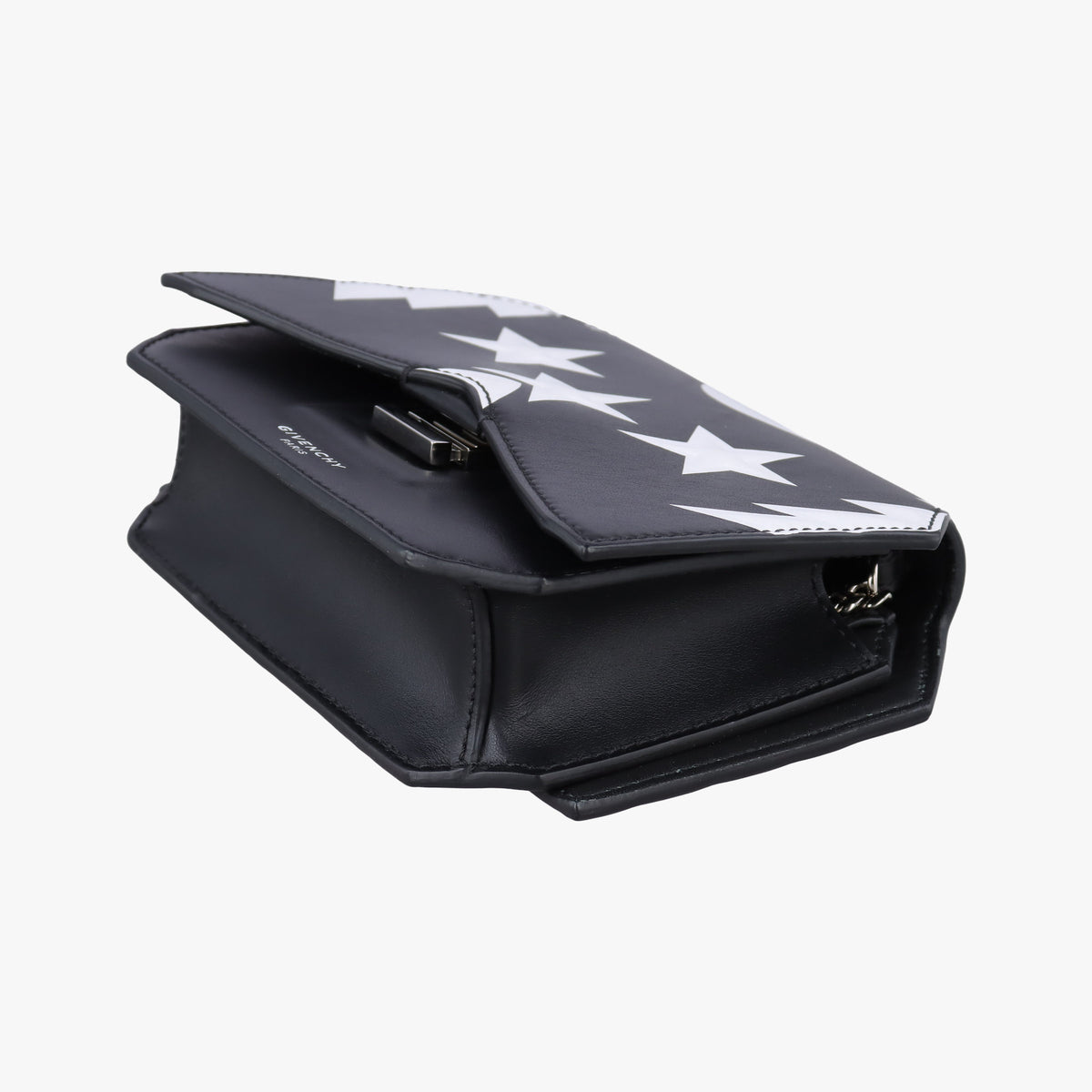 Pre-owned Givenchy Bow cut Star Black x White Leather shoulderbag | stylenewstar