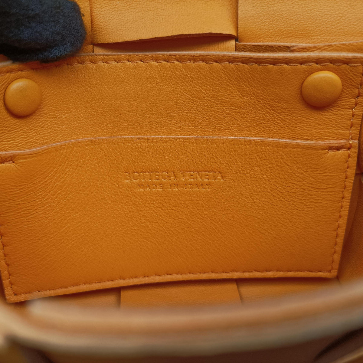 Pre-owned Bottega Veneta candy cassette Orange lambskin shoulderbag | stylenewstar