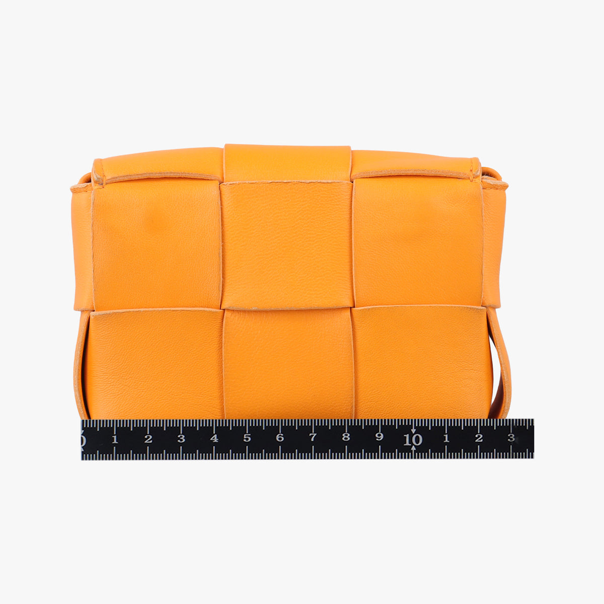 Pre-owned Bottega Veneta candy cassette Orange lambskin shoulderbag | stylenewstar