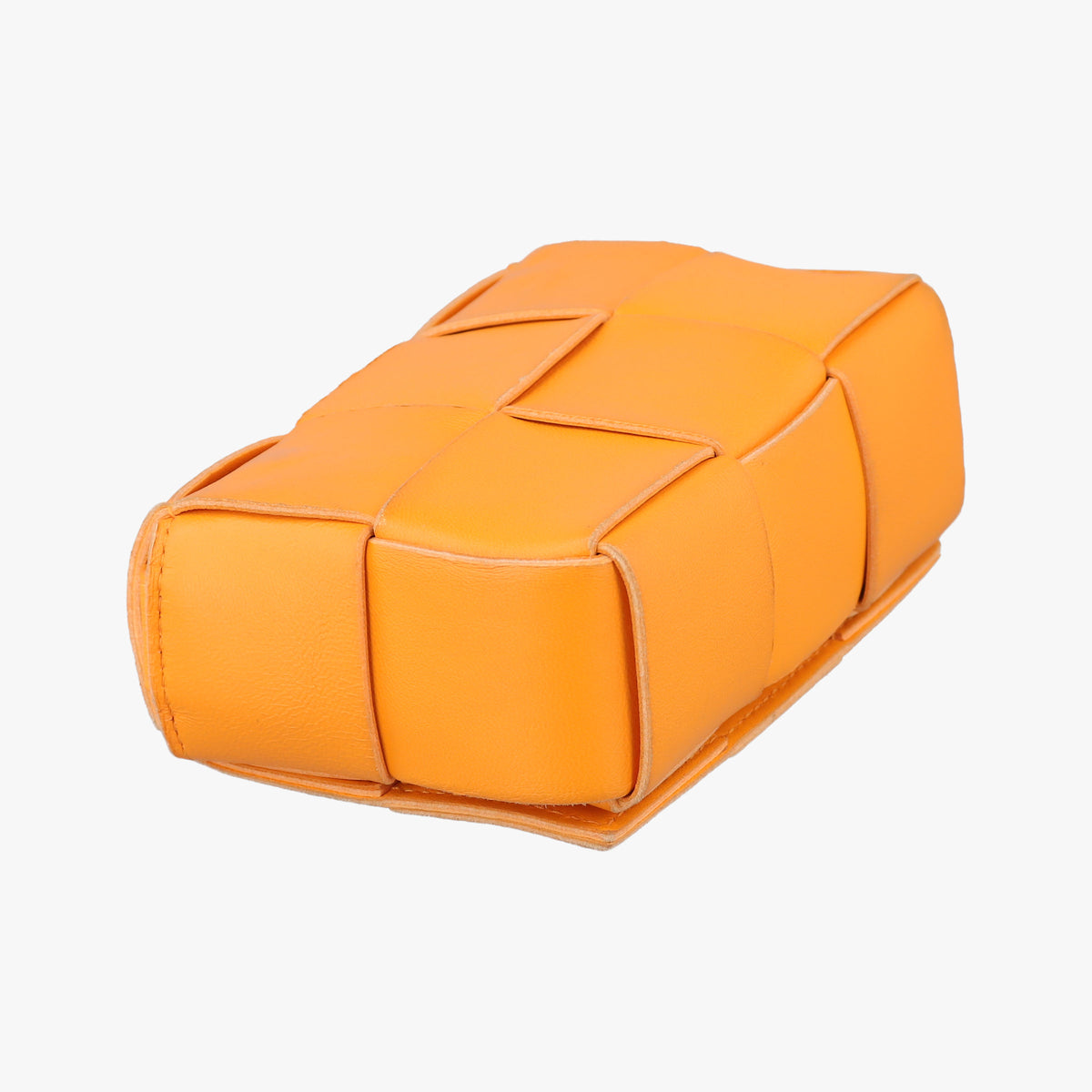 Pre-owned Bottega Veneta candy cassette Orange lambskin shoulderbag | stylenewstar