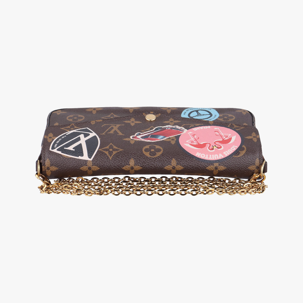 Pre-owned Louis Vuitton Felicie Pochette Brown×Multicolor Monogram Canvas M62145 shoulderbag | stylenewstar