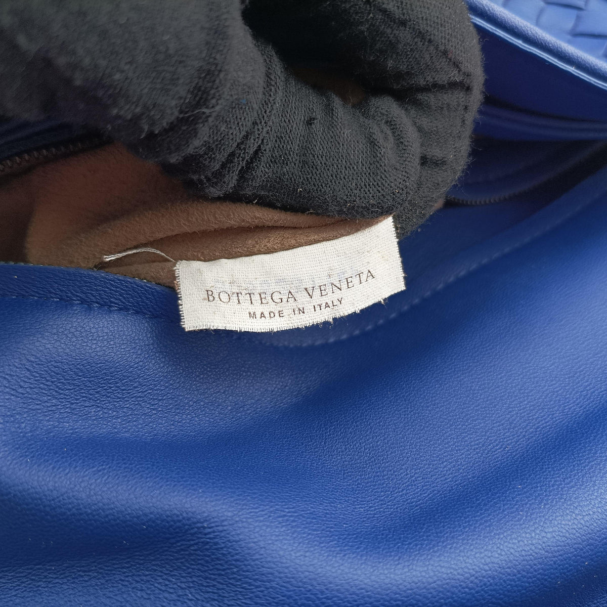 Pre-owned Bottega Veneta Intrecciato Olimpia Blue lambskin shoulderbag | stylenewstar