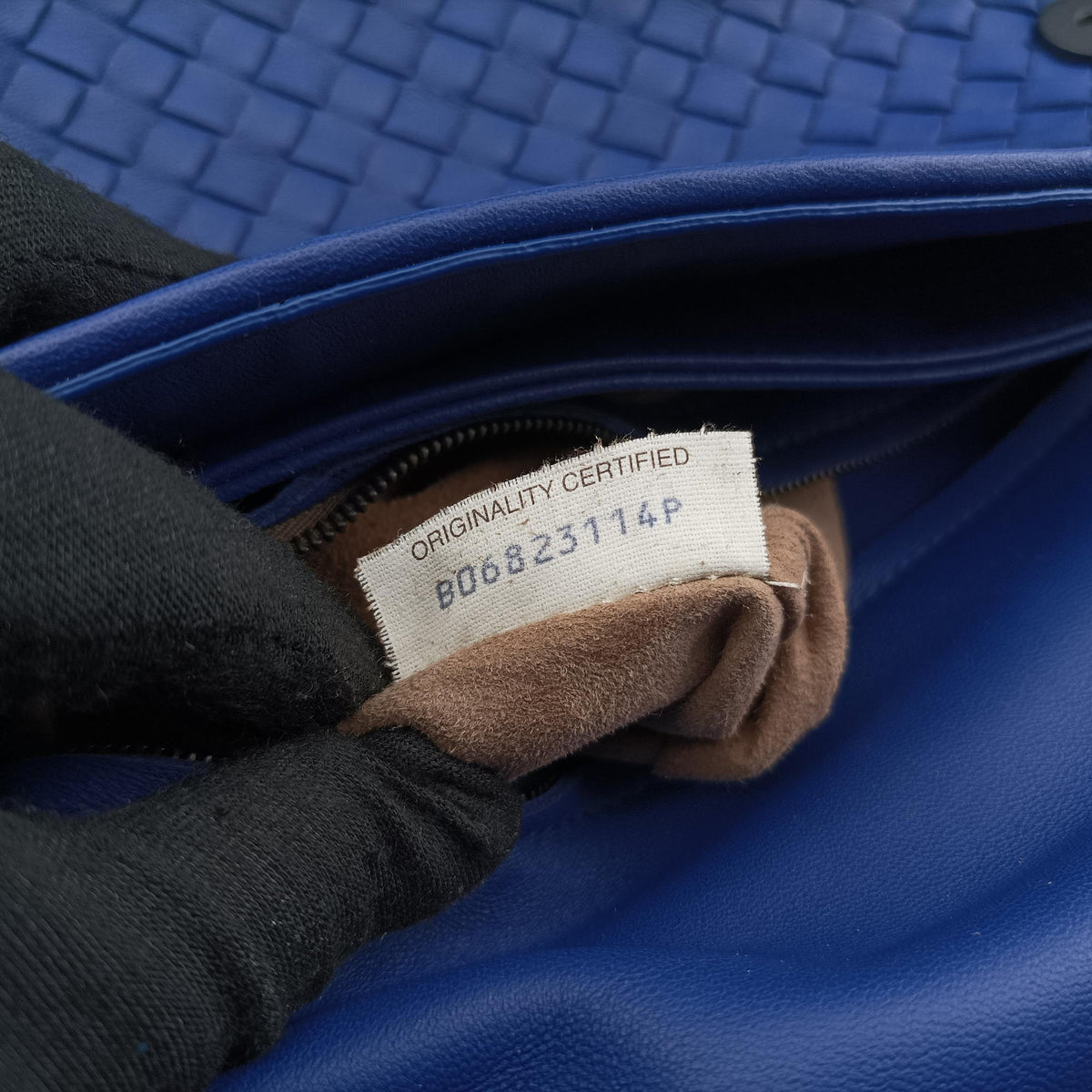 Pre-owned Bottega Veneta Intrecciato Olimpia Blue lambskin shoulderbag | stylenewstar