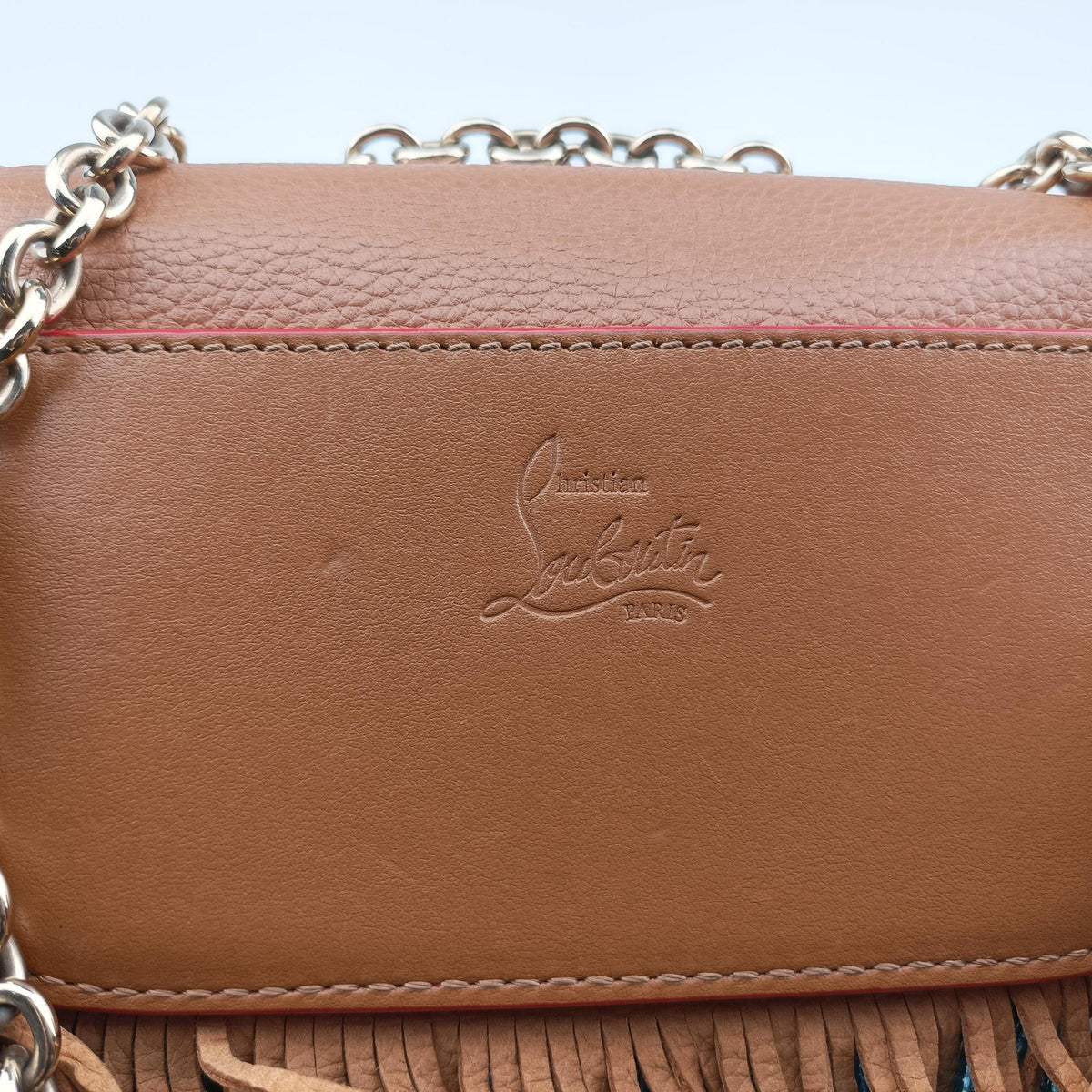 Pre-owned Christian Louboutin Sweet Charity Brown Leather shoulderbag | stylenewstar