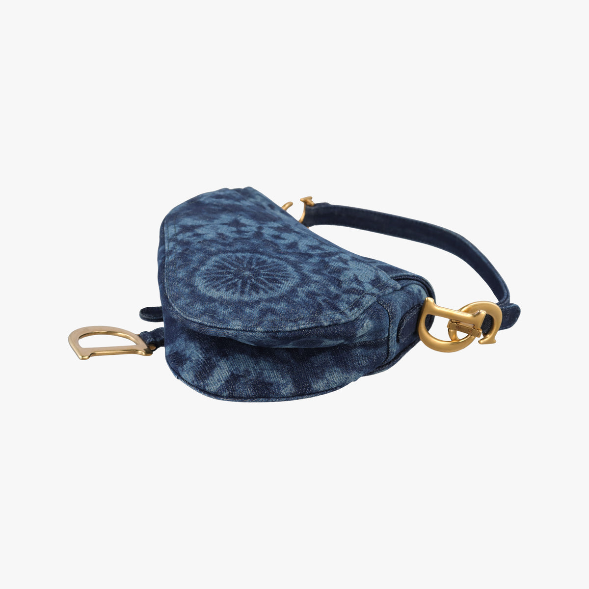 Pre-owned Christian Dior Saddle Blue denim handbag | stylenewstar
