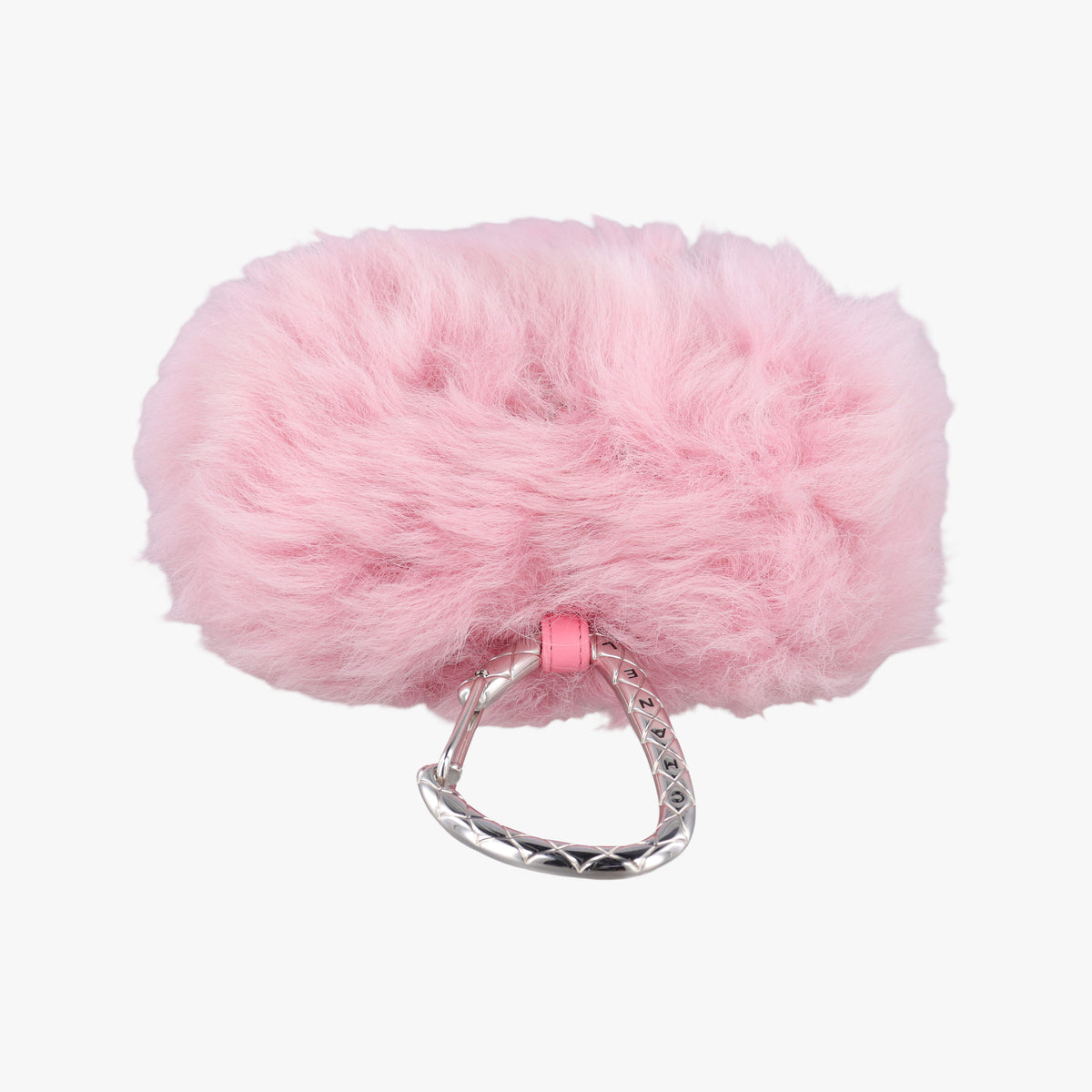 Secondhand Chanel CC Hook Card Holder Pink Shearling AP2397 handbag | stylenewstar