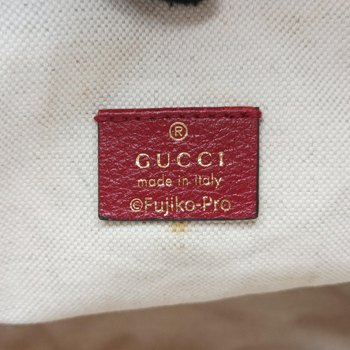 Doraemon collaboration Brown x red PVC coated canvas×Leather 655597 A034153779ドラえもんコラボ ブラウンxレッド PVCコーティングキャンバス×レザー 655597 A034153779