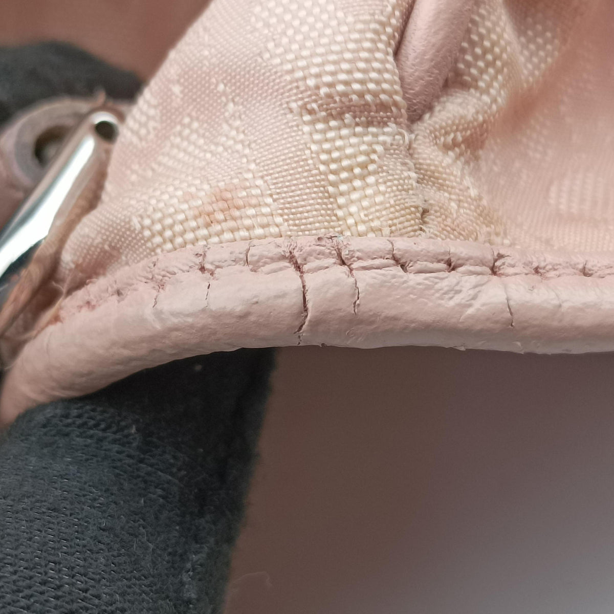 Lovely Pink Canvas × Leather 03-BO-0077ラブリー ピンク キャンバス × レザー 03-BO-0077