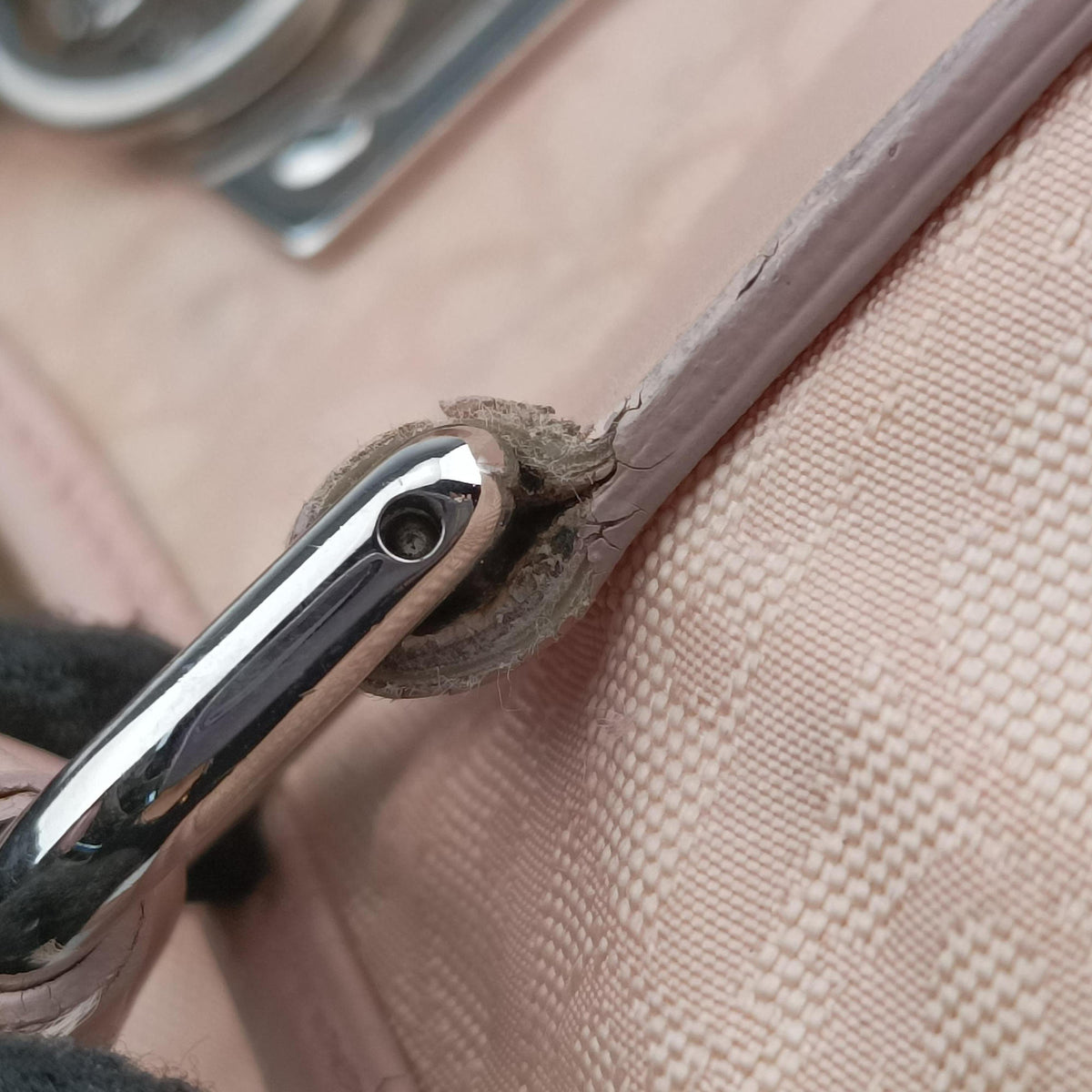 Lovely Pink Canvas × Leather 03-BO-0077ラブリー ピンク キャンバス × レザー 03-BO-0077