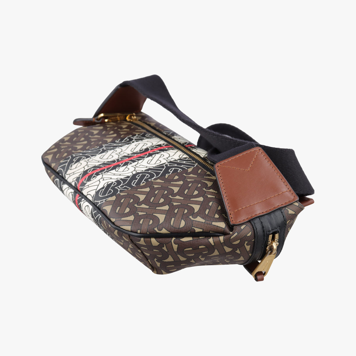 Monogram Stripe Brown×Multicolour PVC coated canvas x leather ITSAMSRL3335CAMモノグラムストライプ ブラウン×マルチカラー PVCコーティングキャンバス×レザー ITSAMSRL3335CAM