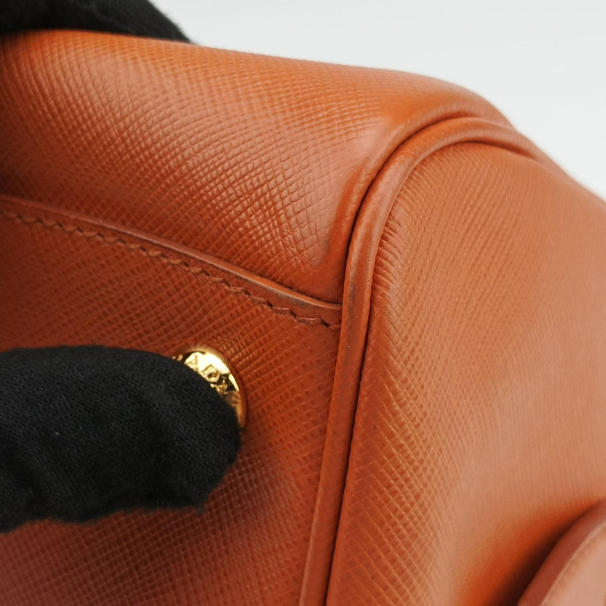 bowling Orange SAFFIANO Leather 64ボウリング オレンジ サフィアーノレザー 64