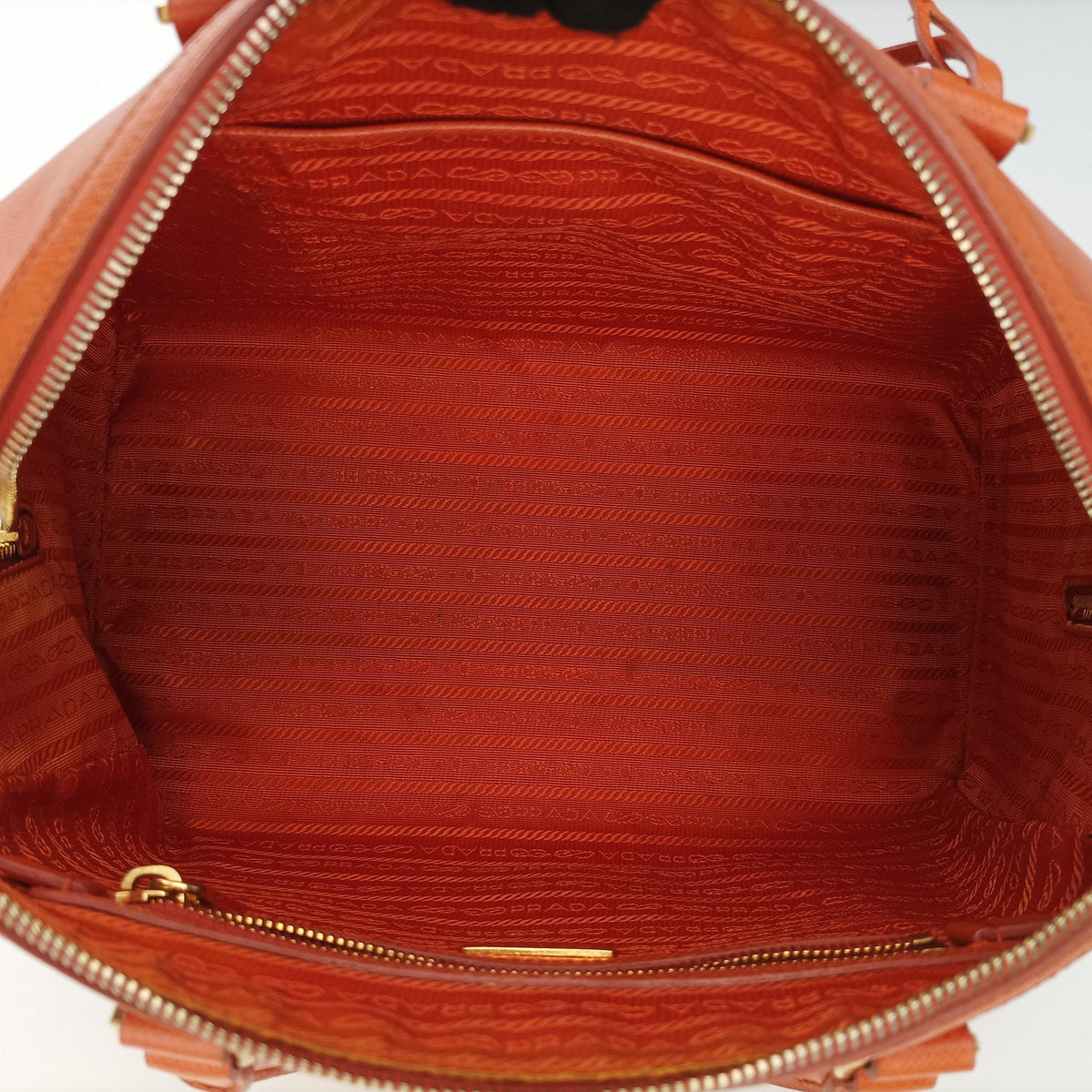 bowling Orange SAFFIANO Leather 64ボウリング オレンジ サフィアーノレザー 64