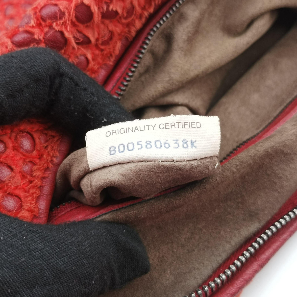 Intrecciato Red lambskin B00580638Kイントレチャート レッド ラムスキン B00580638K
