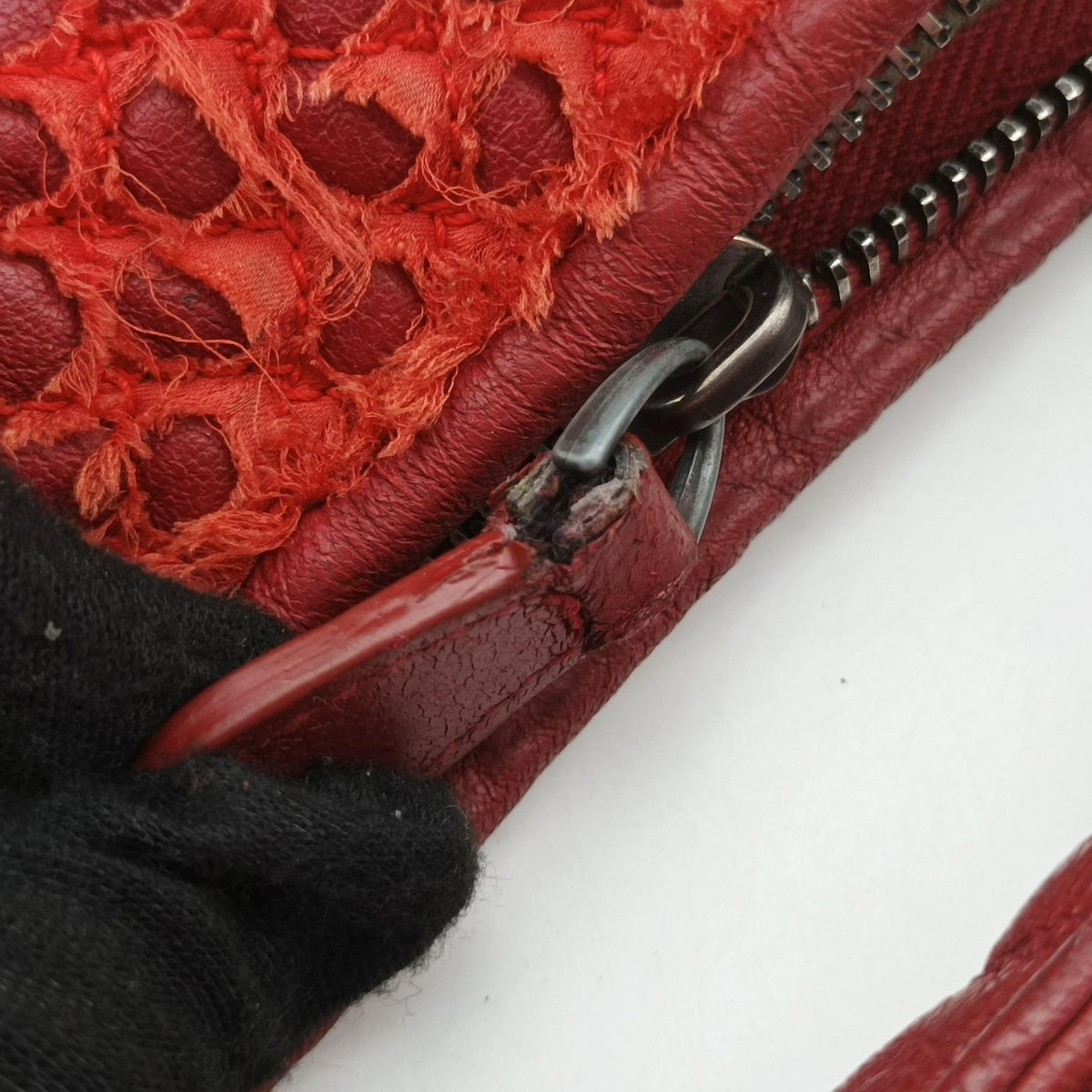 Intrecciato Red lambskin B00580638Kイントレチャート レッド ラムスキン B00580638K