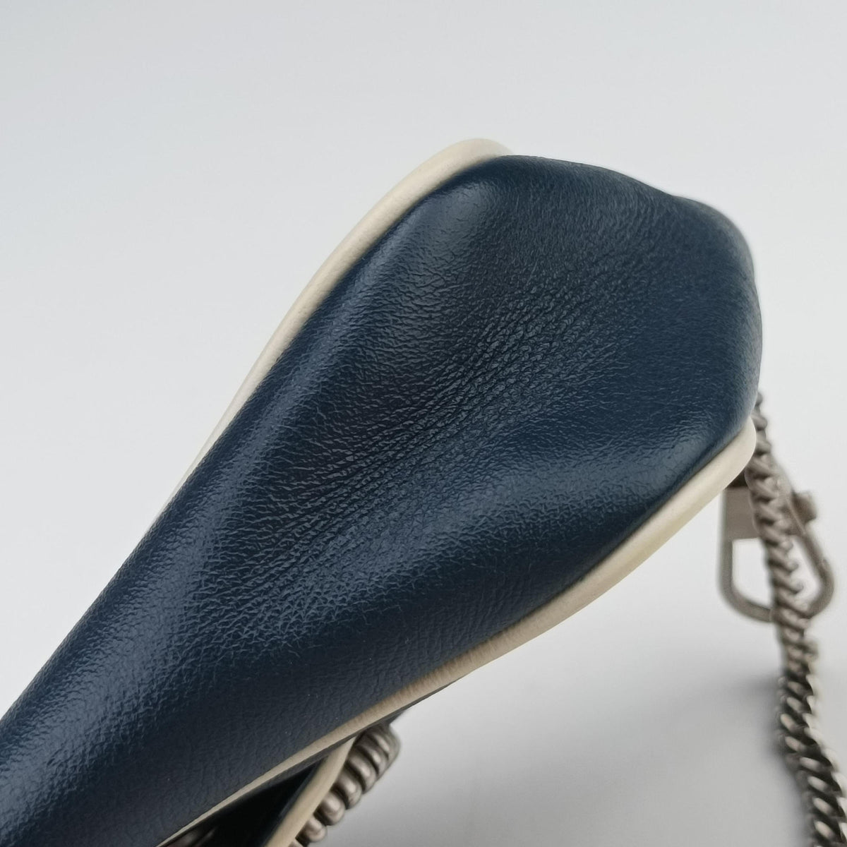 GG Marmont White×blue Leather 574969 GGマーモント ホワイト×ブルー レザー 574969