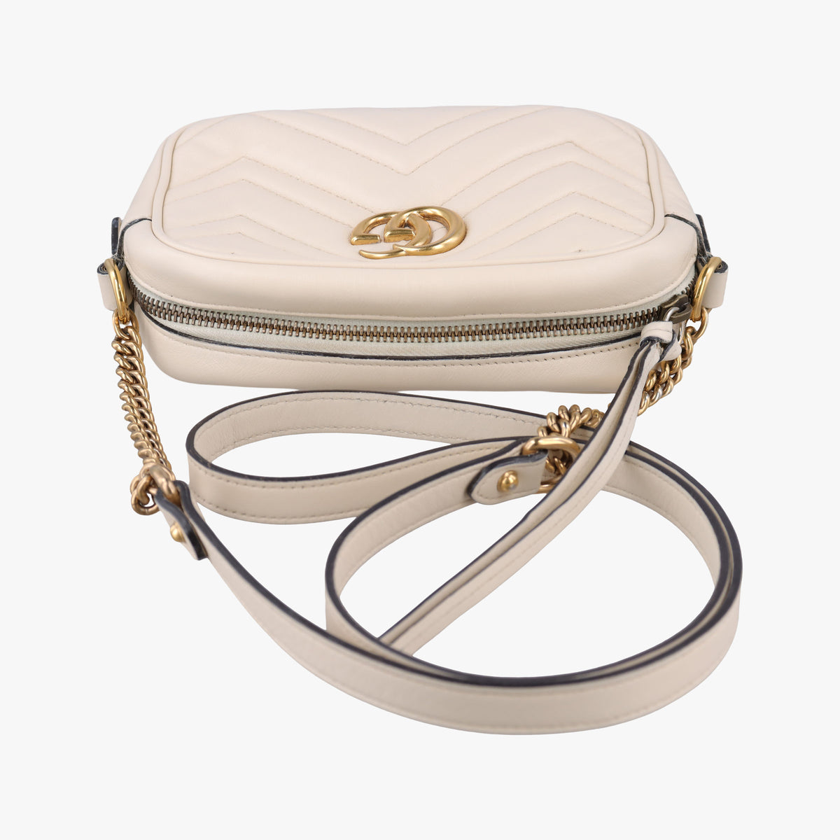 GG Marmont White Leather 448065 A020339018GGマーモント ホワイト レザー 448065 A020339018