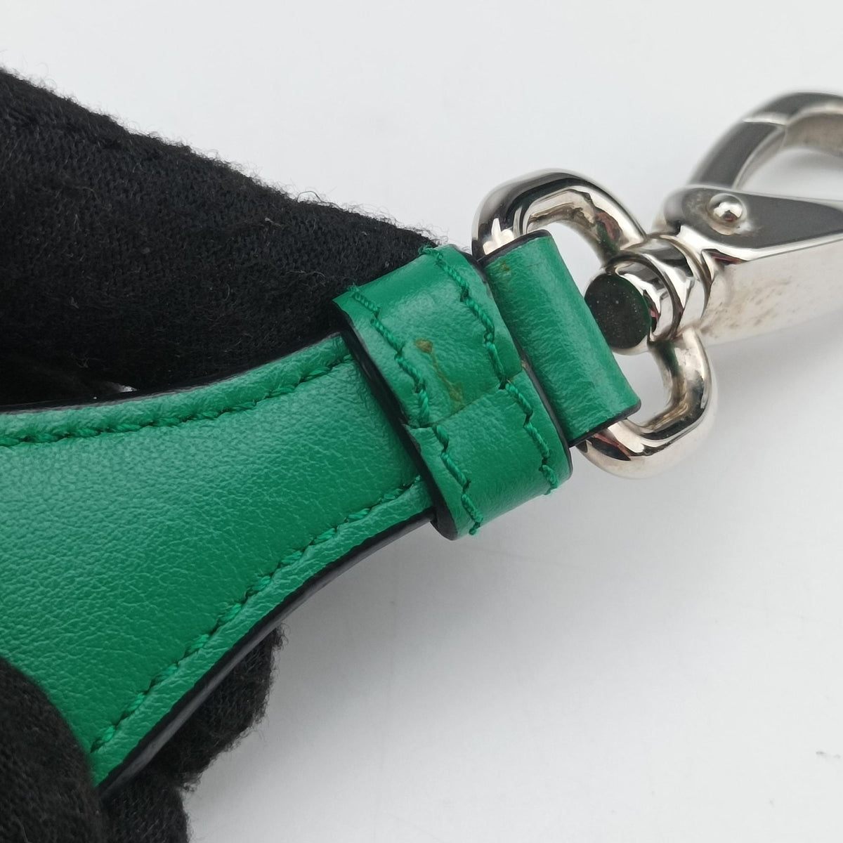 triangle embossed logo Green Leather 1BH190 7/Dトライアングル エンボスロゴ グリーン レザー 1BH190 7/D