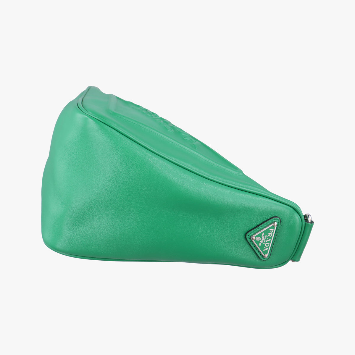 triangle embossed logo Green Leather 1BH190 7/Dトライアングル エンボスロゴ グリーン レザー 1BH190 7/D
