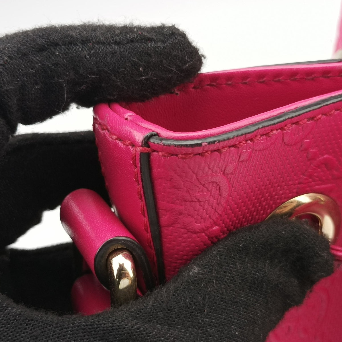 Bright Diamante Bucket Red Leather 354229 H017549282ブライトディアマンテ バケット レッド レザー 354229 H017549282