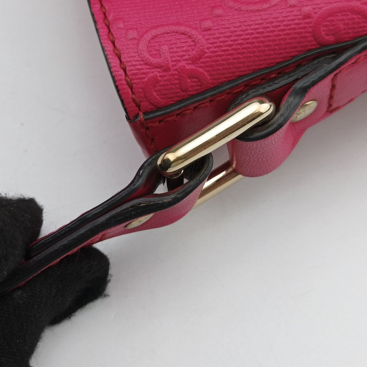 Bright Diamante Bucket Red Leather 354229 H017549282ブライトディアマンテ バケット レッド レザー 354229 H017549282
