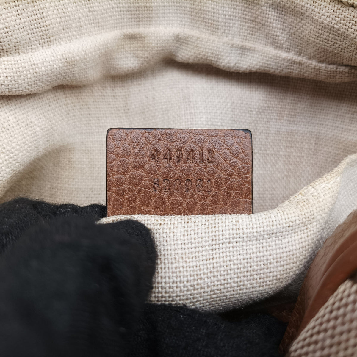 Bree Microguccissima Beige x Brown canvas×leather 449413 H033604107ブリー マイクログッチシマ ベージュ x ブラウン キャンバス×レザー 449413 H033604107