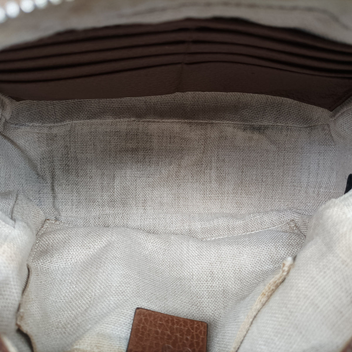 Bree Microguccissima Beige x Brown canvas×leather 449413 H033604107ブリー マイクログッチシマ ベージュ x ブラウン キャンバス×レザー 449413 H033604107