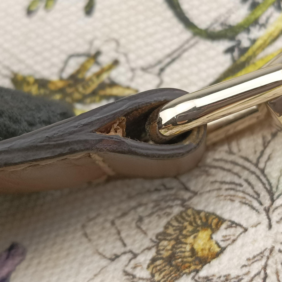 New Jackie Flora brown×Multicolour canvas×leather 246907 E013109413ニュージャッキー フローラ ブラウン×マルチカラー キャンバス×レザー 246907 E013109413