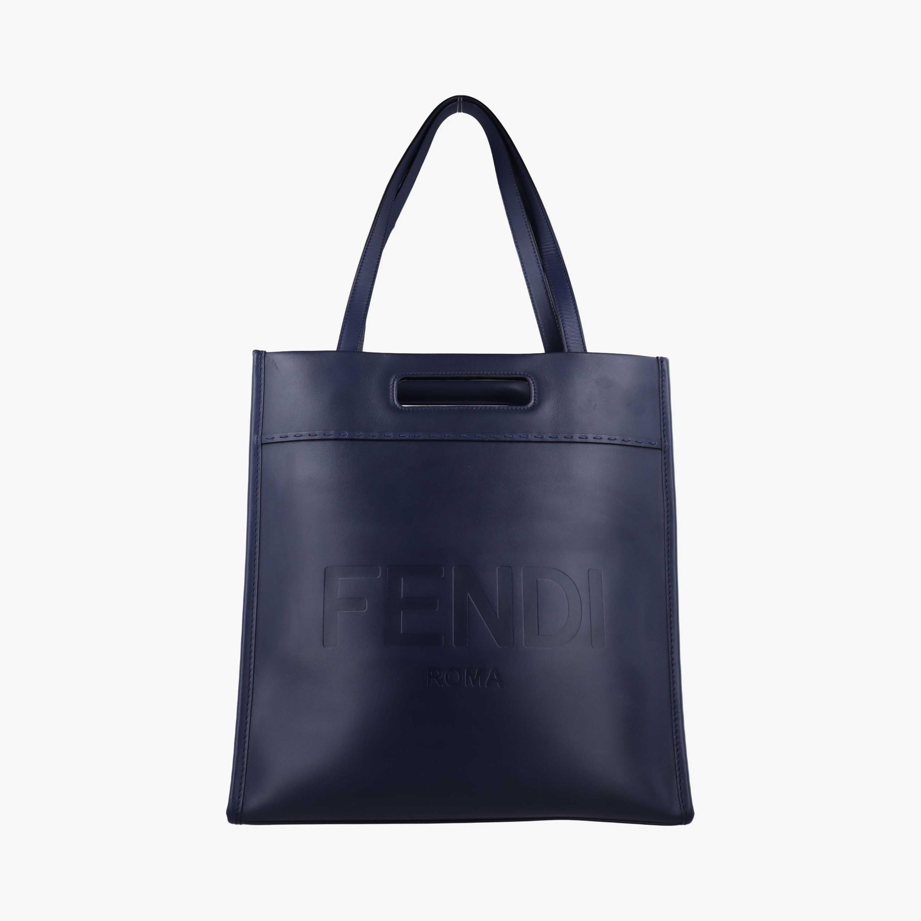 フェンディ Fendi ショルダーバッグ レディース ショッパー メンズ ブルーブラック レザー 7VA481-AC9L-219-12085