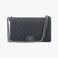 シャネル Chanel ショルダーバッグ レディース ボーイシャネル グレー キャビアスキン A67086 26480755