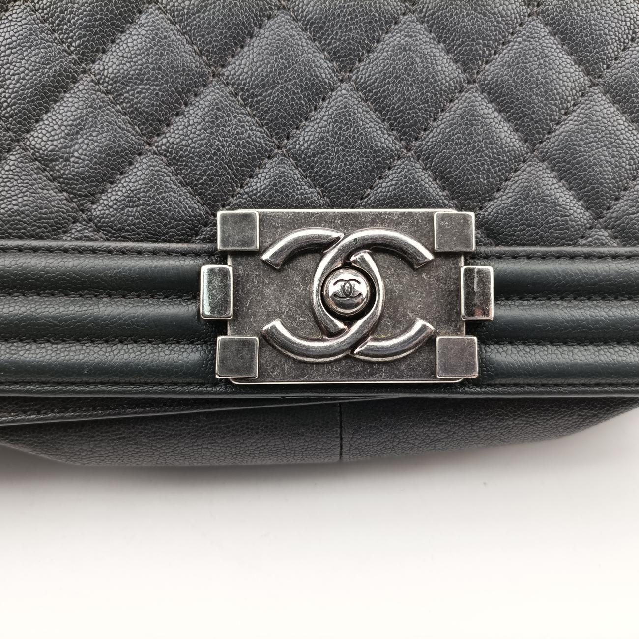 シャネル Chanel ショルダーバッグ レディース ボーイシャネル グレー キャビアスキン A67086 26480755