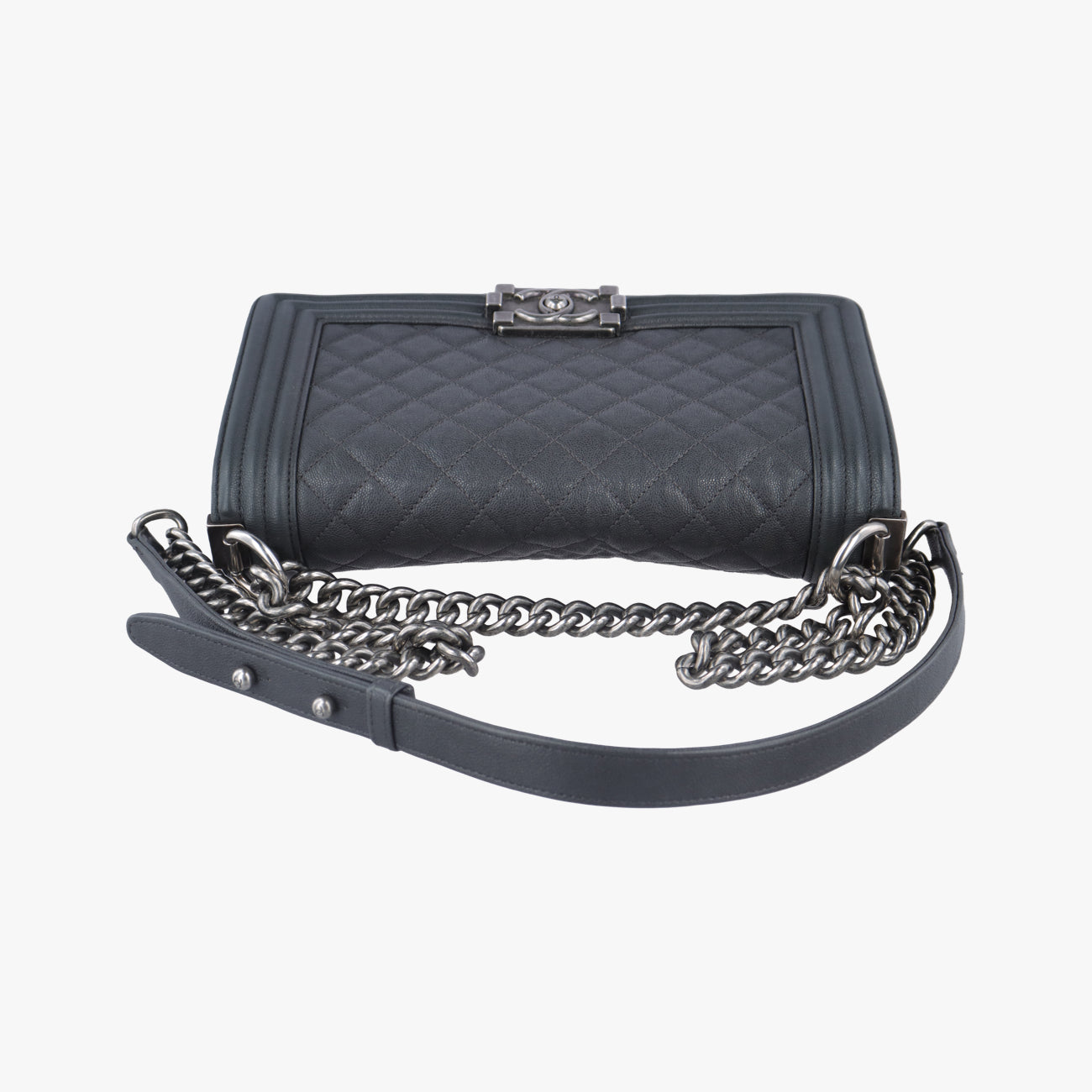 シャネル Chanel ショルダーバッグ レディース ボーイシャネル グレー キャビアスキン A67086 26480755