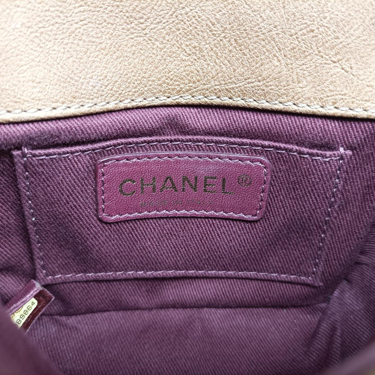 シャネル Chanel ショルダーバッグ レディース バックトスクール ミニ フラップ ゴールド レザー A67252 17089864