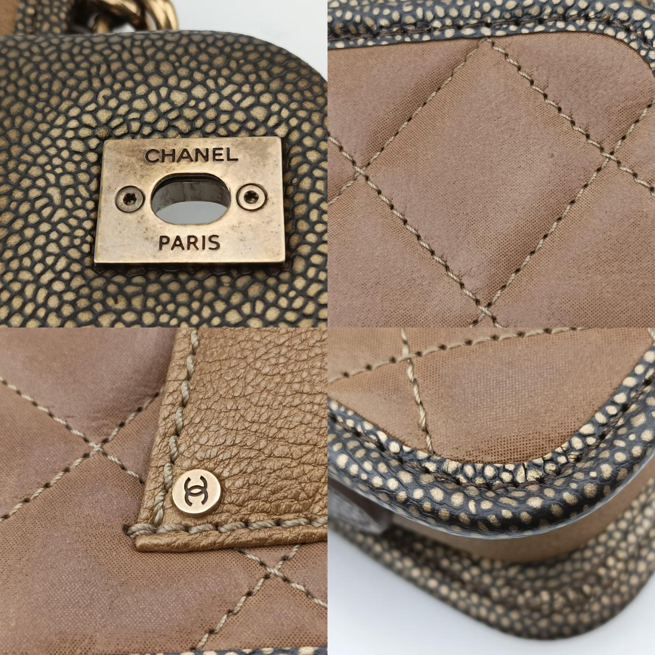 シャネル Chanel ショルダーバッグ レディース バックトスクール ミニ フラップ ゴールド レザー A67252 17089864