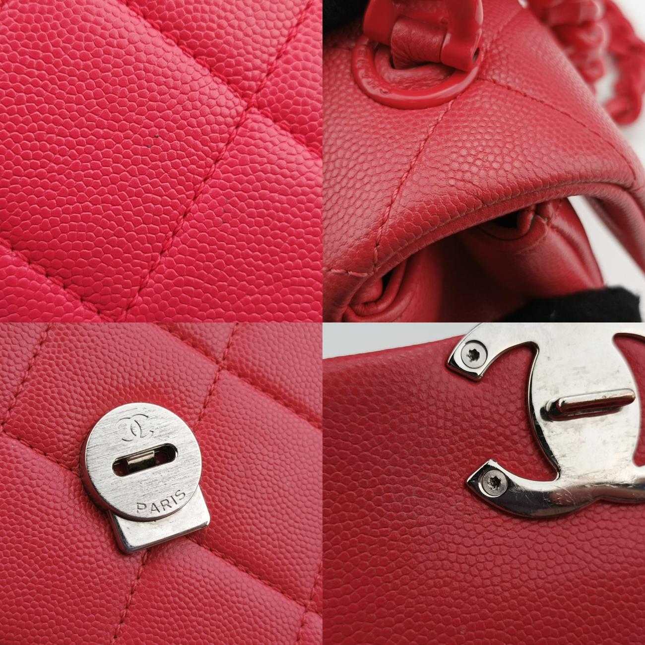 シャネル Chanel ショルダーバッグ レディース マイ エブリシング フラップ レッド キャビアスキン AS2303 31046880