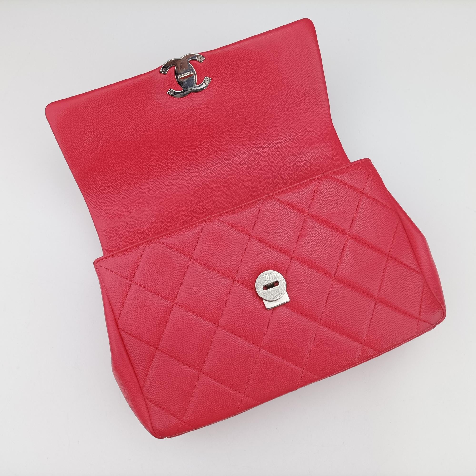 シャネル Chanel ショルダーバッグ レディース マイ エブリシング フラップ レッド キャビアスキン AS2303 31046880