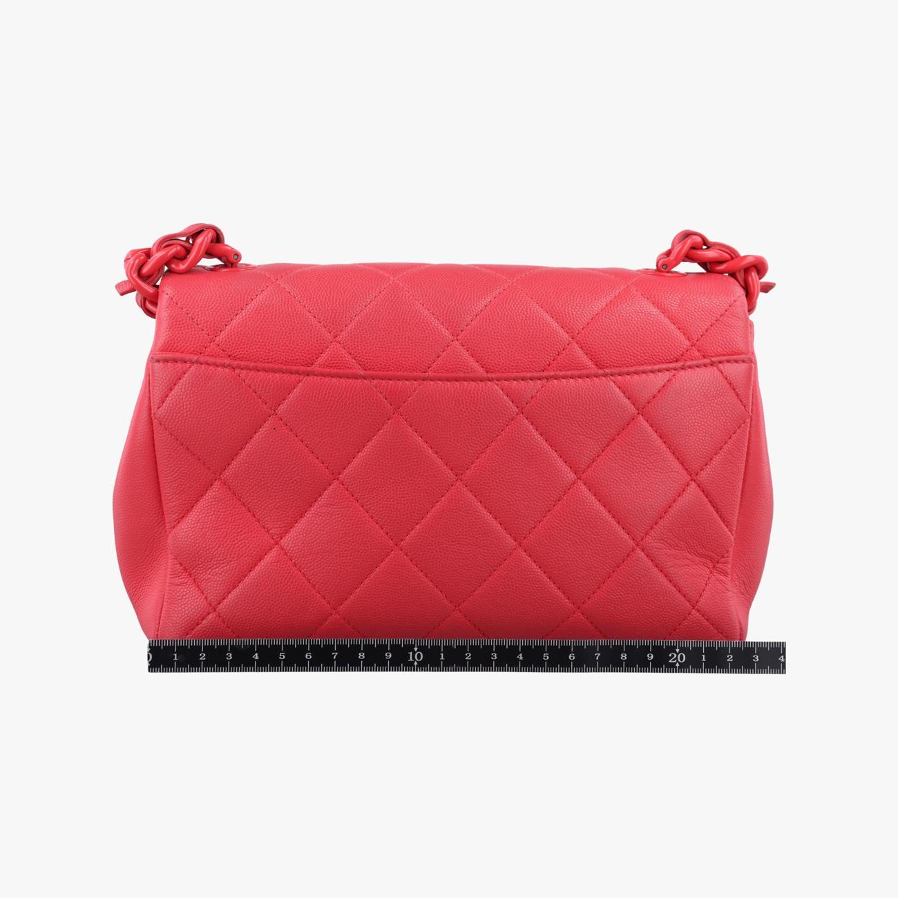 シャネル Chanel ショルダーバッグ レディース マイ エブリシング フラップ レッド キャビアスキン AS2303 31046880