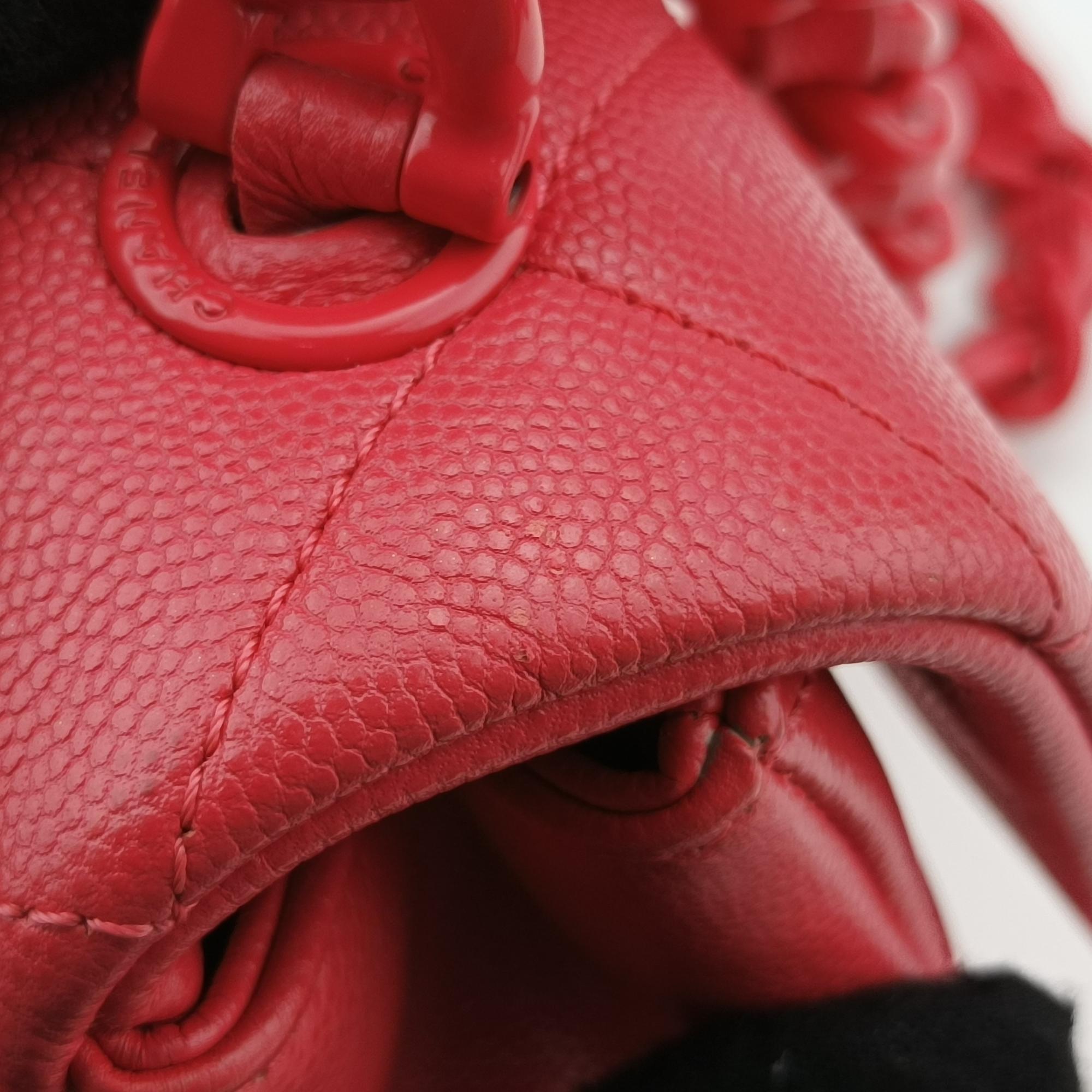 シャネル Chanel ショルダーバッグ レディース マイ エブリシング フラップ レッド キャビアスキン AS2303 31046880