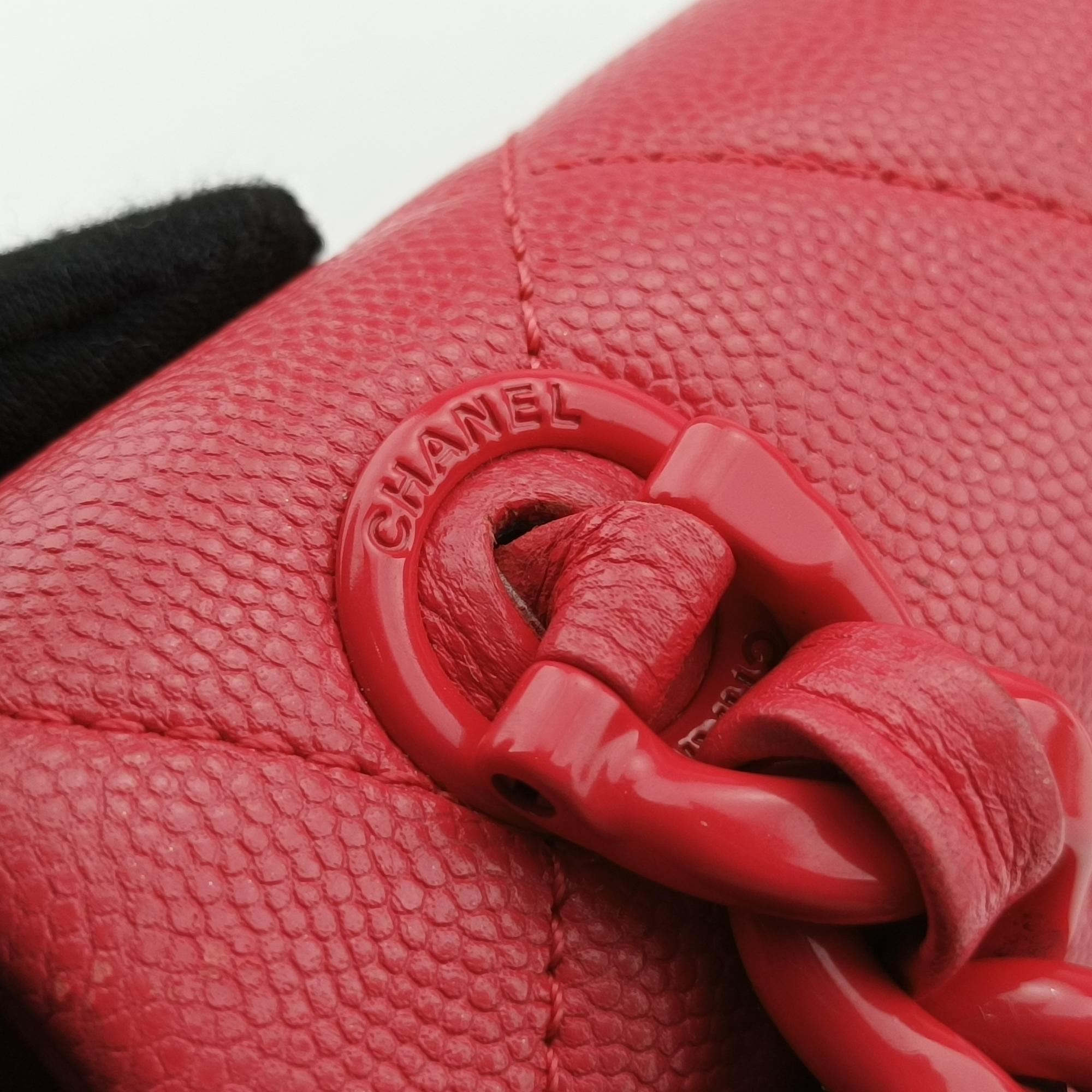 シャネル Chanel ショルダーバッグ レディース マイ エブリシング フラップ レッド キャビアスキン AS2303 31046880