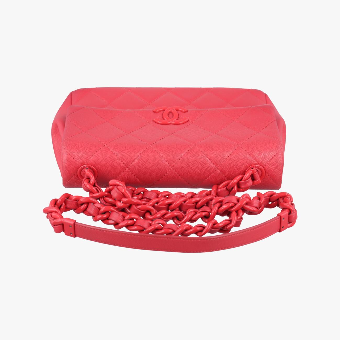 シャネル Chanel ショルダーバッグ レディース マイ エブリシング フラップ レッド キャビアスキン AS2303 31046880