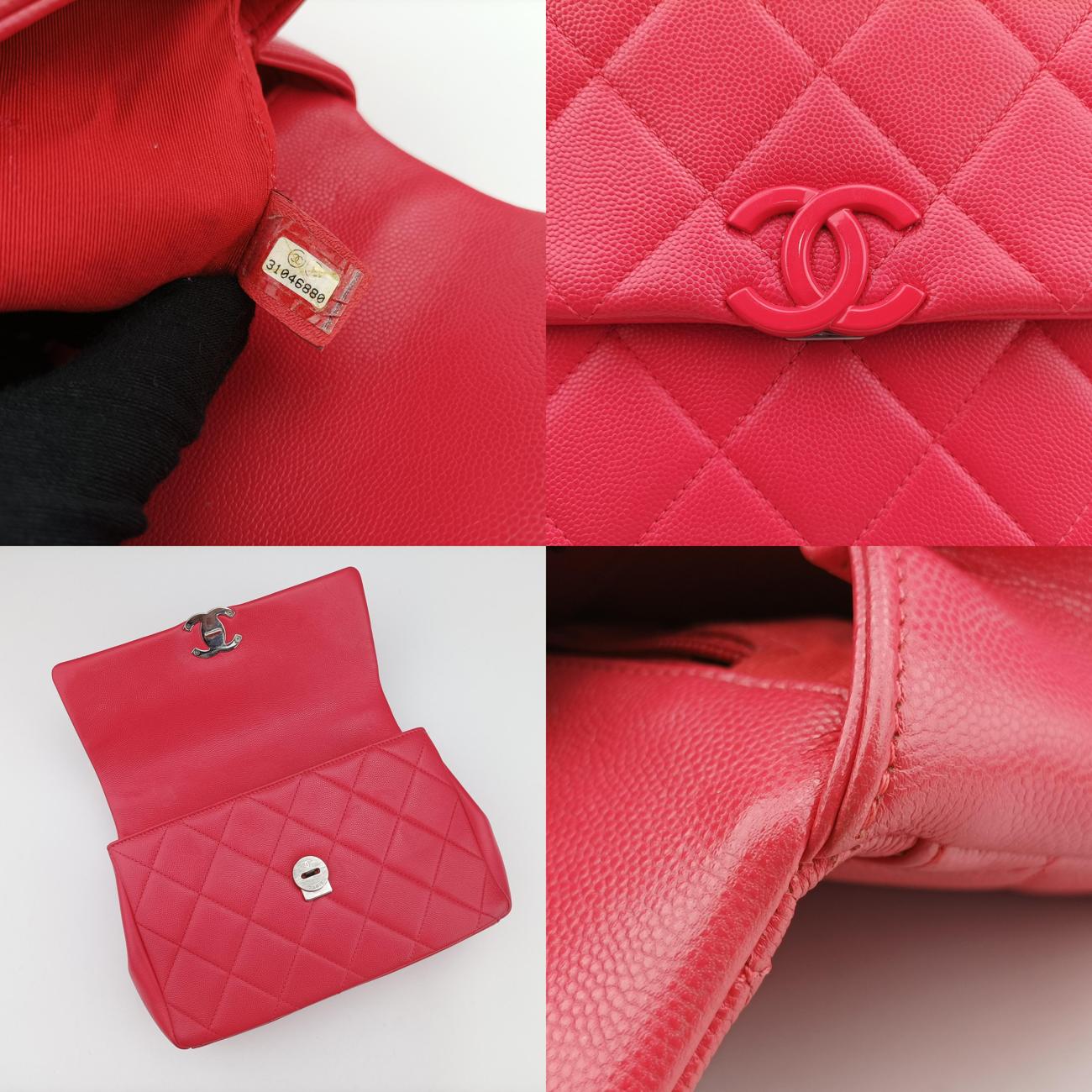 シャネル Chanel ショルダーバッグ レディース マイ エブリシング フラップ レッド キャビアスキン AS2303 31046880