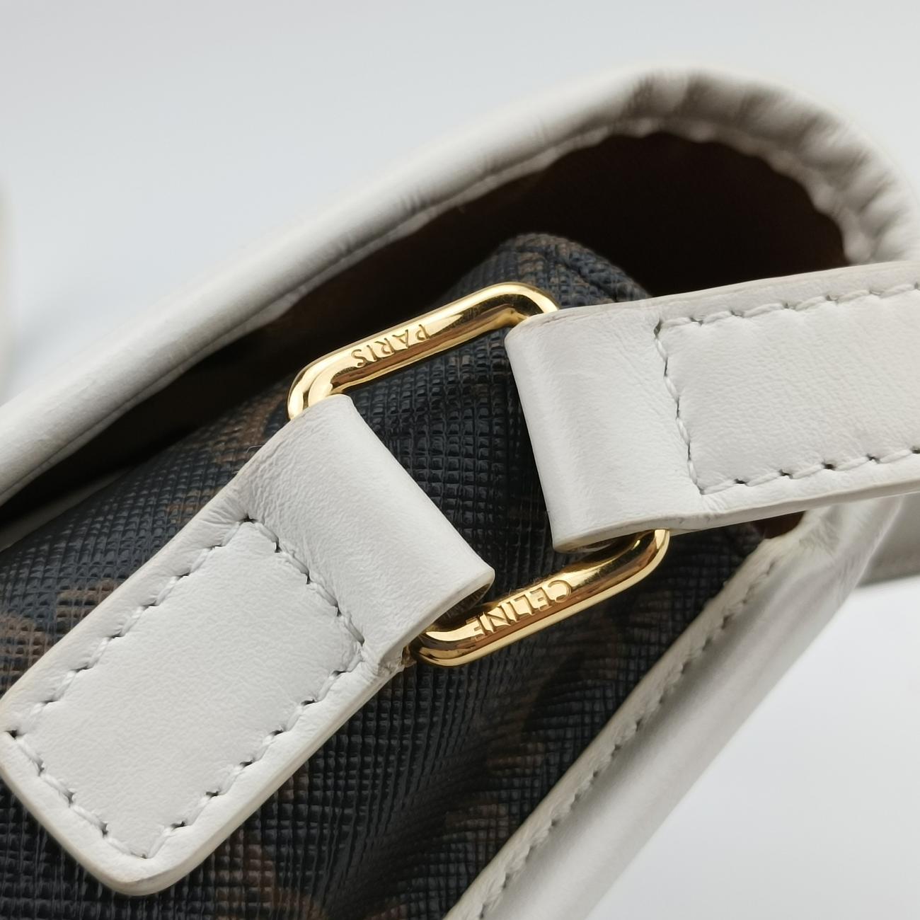FOLCO Triomphe Brown×white PVC coated canvas × leather  U-GM-0240ファルコ トリオンフ ブラウン×ホワイト PVCコーティングキャンバス×レザー  U-GM-0240